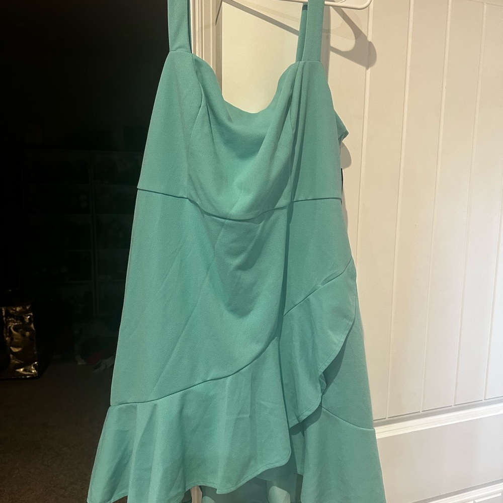 BCBG Aqua Ruffle-Trim Mini Dress